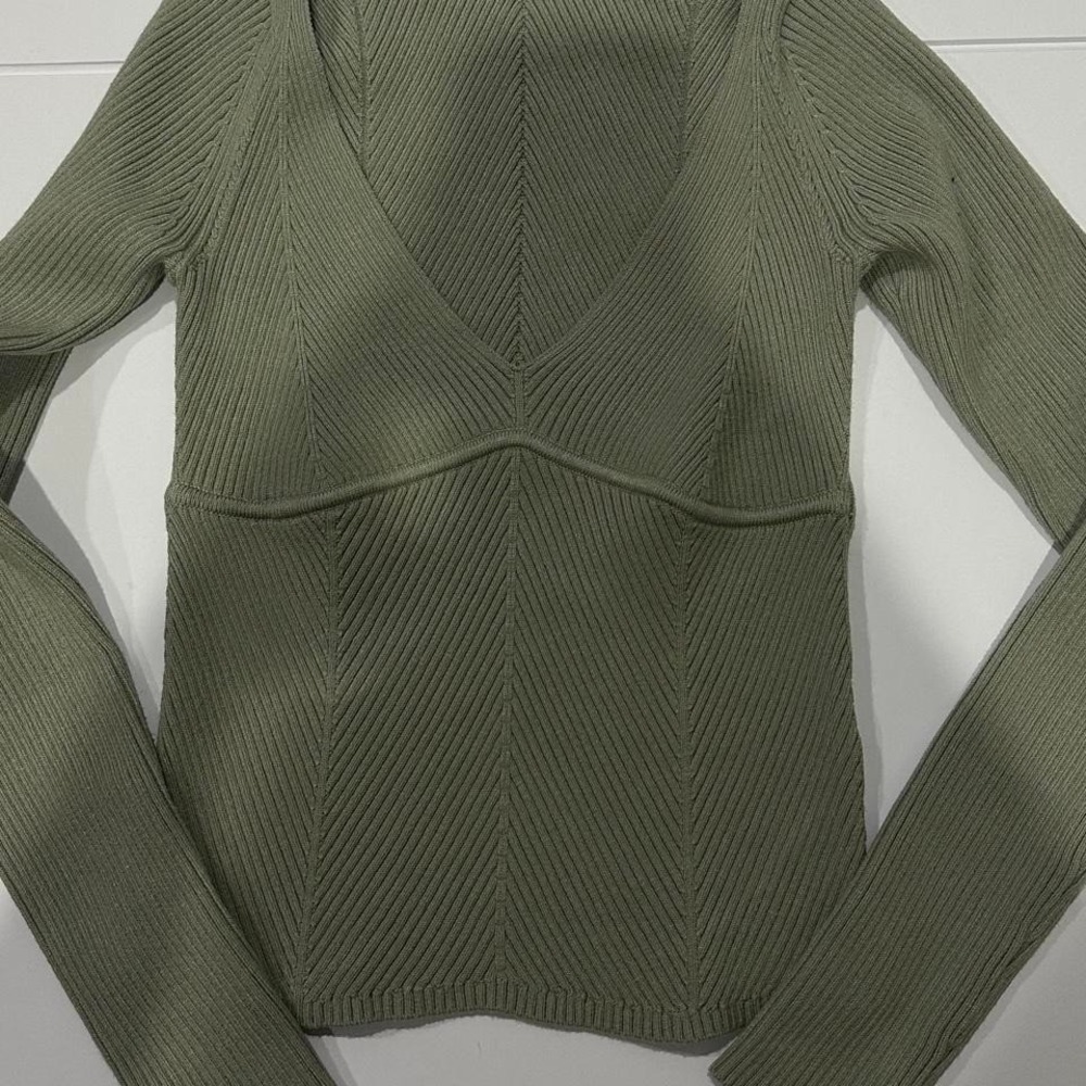 WHO WHAT WEAR Ribbed Long sleeve top woman's XSmall